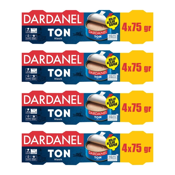 Dardanel Ton Balığı 4x75 gr Ayçiçek Yağlı x 4 Adet ürün görseli 1