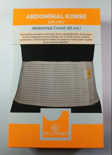Abdominal Korse 16 cm  İnce Karın Destekleyici ve Doğum Sonrası Toparlayıcı Bandaj ürün görseli 1