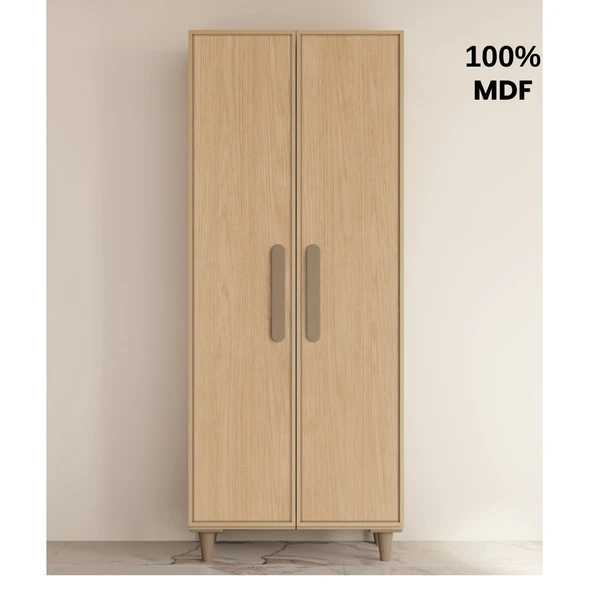 Comiet Karanfil 2 Kapak Mdf Ayaklı Tasarım Gardırop ürün görseli 1