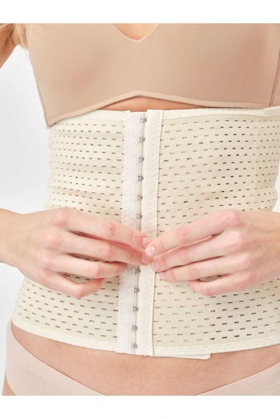 MİSTİRİK Ulyana Model Özel Tasarımlı Hamilelik Sonrası Sarkma Önleyici Latex Korse Ten Renk ürün görseli 1