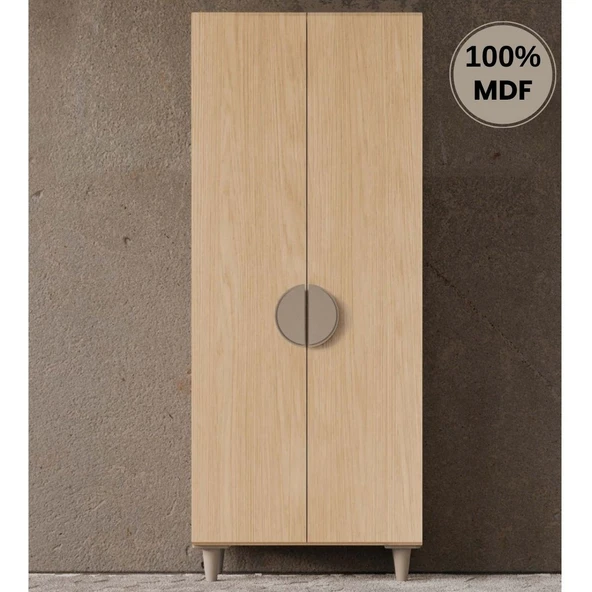 Comiet Ladin 2 Kapak Mdf Ayaklı Tasarım Gardırop ürün görseli 1