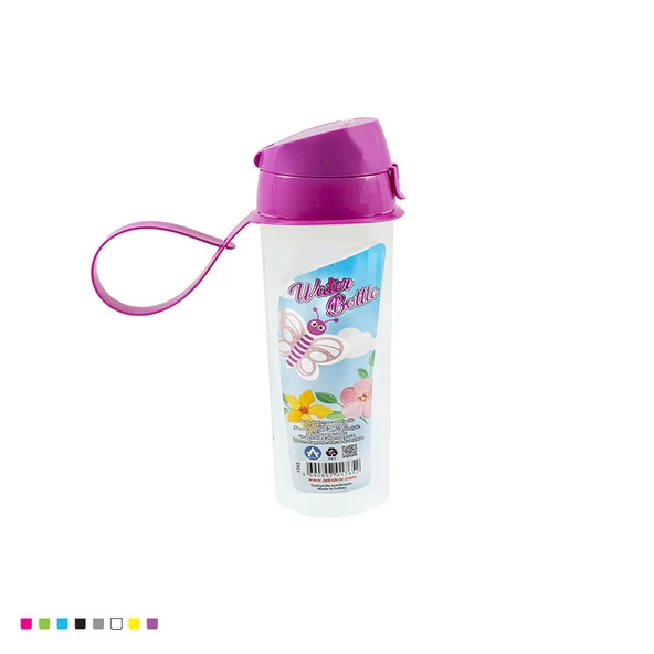 Sevimli Hayvan Figürlü Çocuk Matarası Karışık Renk 400 ml 2 Adet ürün görseli 1