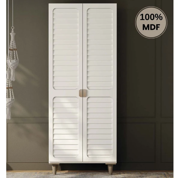 Comiet Lavanta 2  Kapak Mdf Ayaklı Tasarım Gardırop ürün görseli 1