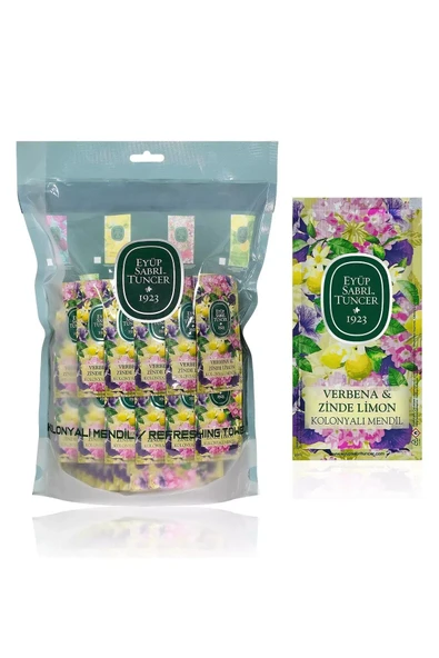 Eyüp Sabri Tuncer Verbena & Zinde Limon 150'li Kolonyalı Mendil ürün görseli 1