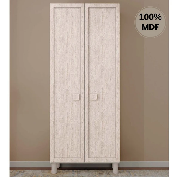 Comiet Nilüfer 2  Kapak Mdf Ayaklı Tasarım Gardırop ürün görseli 1