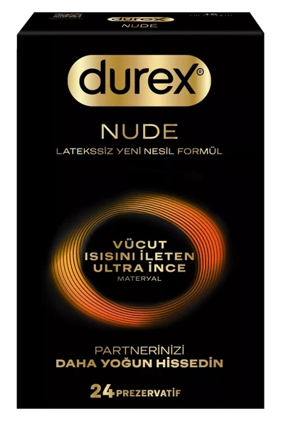 Durex Nude Vücut Isısını İleten Ultra İnce Latekssiz 24'lü ürün görseli 1