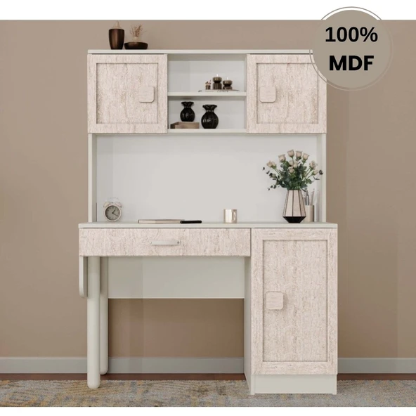 Comiet Nilüfer  Mdf Kitaplıklı Dolaplı  Çalışma Masası ürün görseli 1