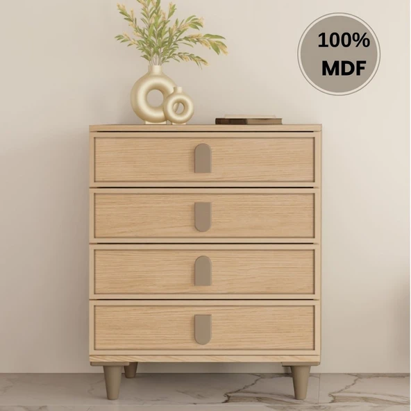 Comiet Karanfil 4 Çekmeceli Mdf Şifonyer ürün görseli 1