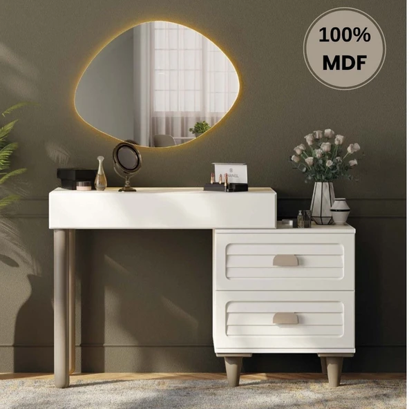 Comiet Lavanta Mdf Makyaj Masası (Ledli Ayna Dahildir) ürün görseli 1
