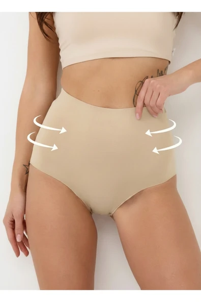 MİSTİRİK Private Model Lazer Kesim Toparlayıcı Ve Sıkılaştırıcı Iz Yapmaz Korse Ten Renk ürün görseli 1