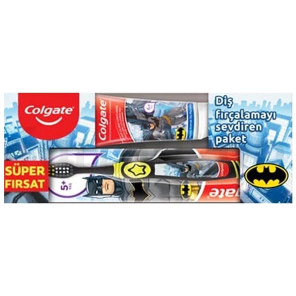 Colgate Çocuk Diş Macunu 75 ml + Diş Fırçası Batman ürün görseli 1