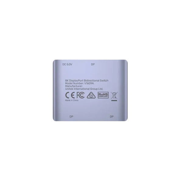 UNITEK 8K DISPLAYPORT ÇIFT YÖNLÜ SWITCH V1609A - Resim 2