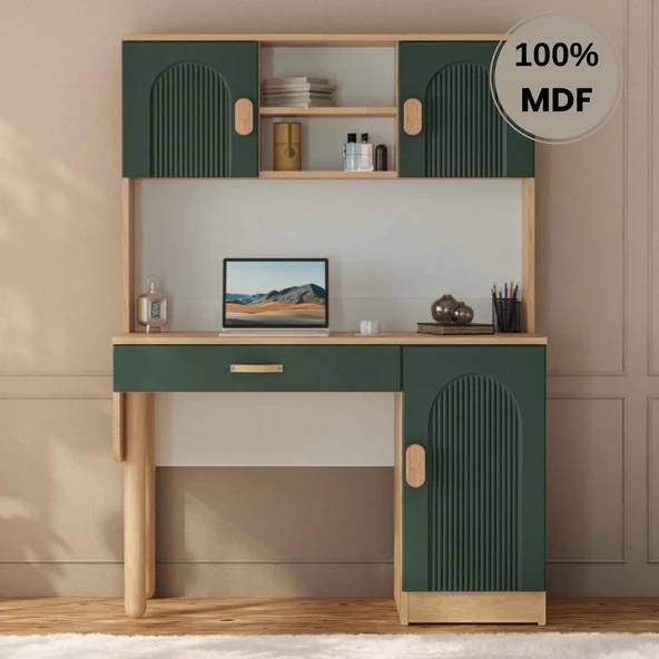 Comiet Begonya Mdf Kitaplıklı Dolaplı  Çalışma Masası ürün görseli 1