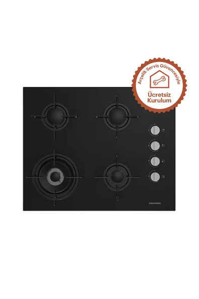 Grundig Grundig GIGL 622410 Woklu Ankastre Cam Ocak Siyah ürün görseli 1