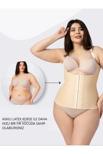 MİSTİRİK Trigoso Model 4 Kademeli Maximum Sıkılaştırma Etkisi Sarkma Engelleyici Askılı Latex Ten Renk ürün görseli 1