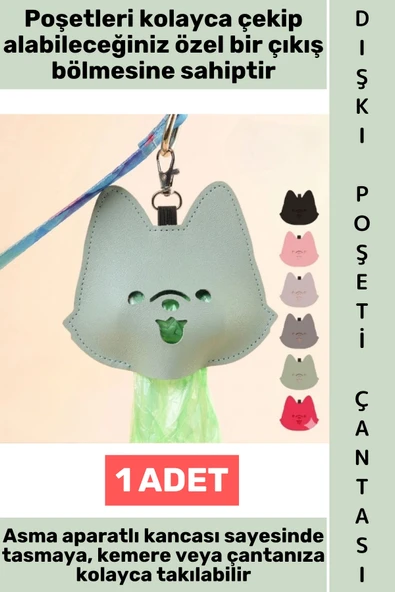 #KöpekTuvalet Evcil Hayvan Sevimli Figürlü Poşet Çıkış Bölmeli Tasma Bel Kemeri Sırt Çantası Kancalı Asma Aparatlı Hijye ürün görseli 1