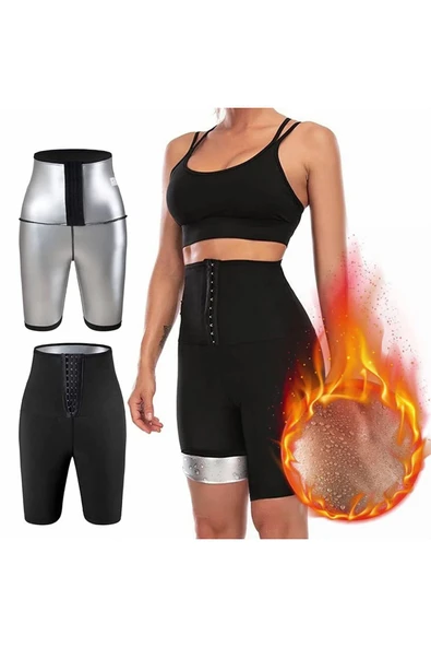 MİSTİRİK Sauna-Şort Model Termal Agraflı Korse Etkili Şort Zayıflatan Vücut Şekillendirici Toparlayıcı ürün görseli 1