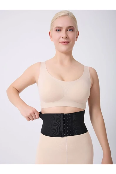 MİSTİRİK Serone Kısa Model Esnek Yapılı Bel Şekillendirici Spor Korse Siyah Renk ürün görseli 1