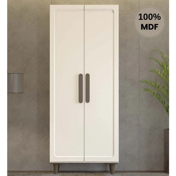 Comiet Manolya 2  Kapak Mdf Ayaklı Tasarım Gardırop ürün görseli 1