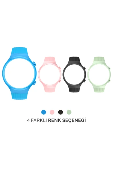 Wiky Watch 5S Uyumlu Kasa Kordon Set Mavi - Resim 5