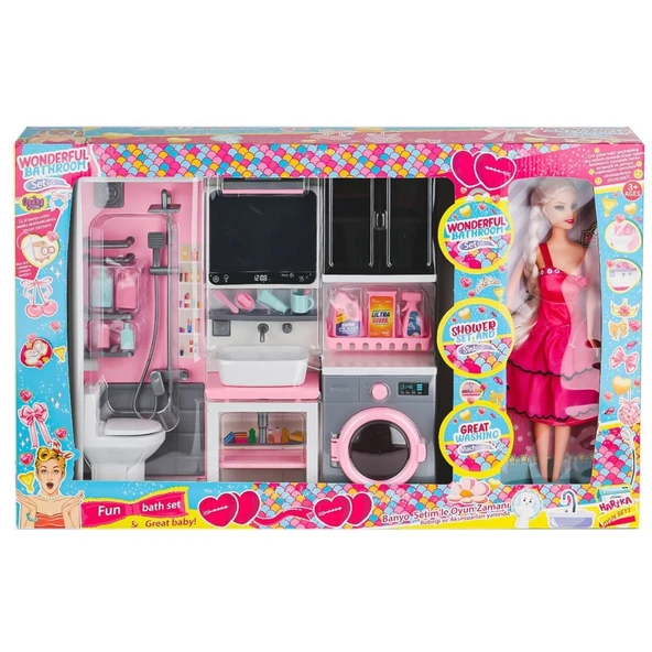 OYD-02393 Bebek ile Banyo Seti Oyun Zamanı -Oydaş Oyuncak ürün görseli 1