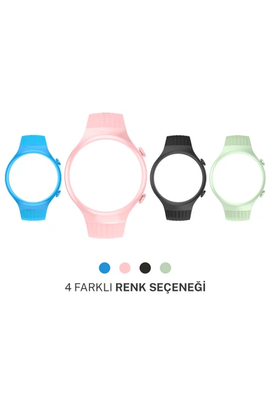 Wiky Watch 5S Uyumlu Kasa Kordon Set Pembe - Resim 5