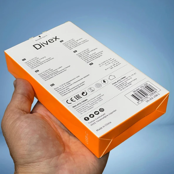 Divex Type-C USB Kablo - Adaptör 2.4A Ev Tipi Şarj Aleti DS-202 - Resim 3