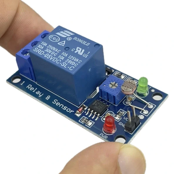 5V Tek Kanal LDR Işık Kontrollü Röle Modülü ürün görseli 1