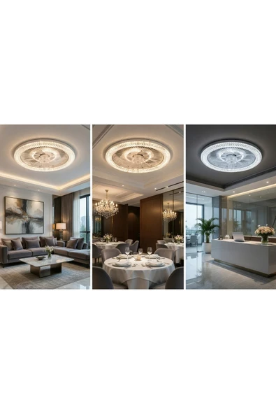 Cata Cata Kristal CT-3012 Led Tavan Vantilatör - Resim 2