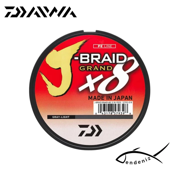 Daiwa JBraid Grand 8B 135m Grey İp Misina ürün görseli 1