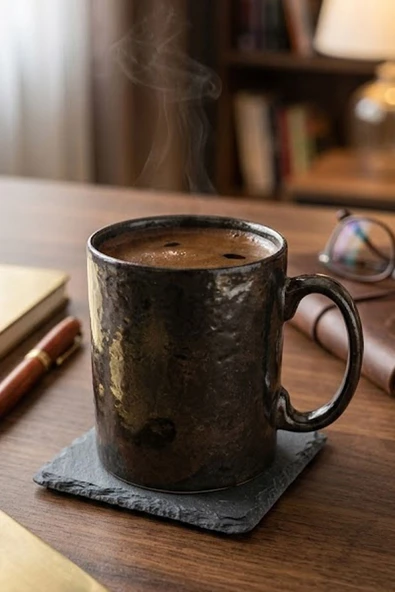 Bambum Cup Silindir Kupa Antik Siyah 250 ml ürün görseli 1