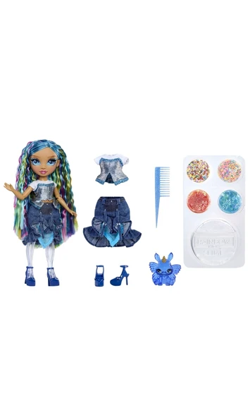 Rainbow High Moda Bebekleri Parıltılar ve Slime Bebekleri Asorti 122395 Skyler ürün görseli 1
