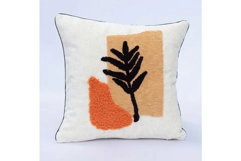 Rolivs Sessiz Yaprak Dekoratif Kırlent 47x47 cm Fermuarlı Yıkanabilir (NK1590) ürün görseli 1