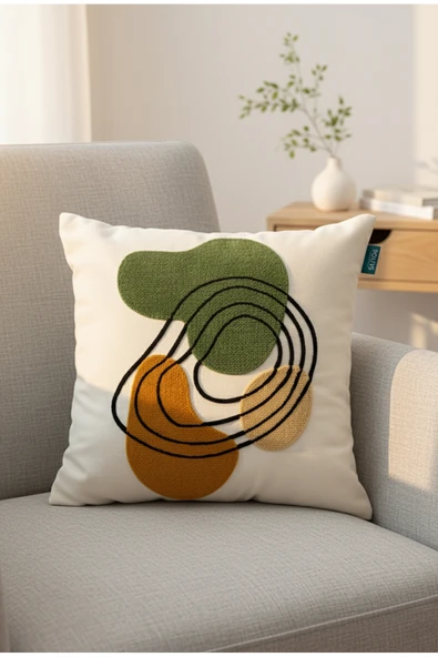 Rolivs Honra Dekoratif Kırlent 47x47 cm Fermuarlı Yıkanabilir (NK2616) ürün görseli 1