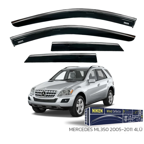 Mercedes ML350 2005-2011 Arası Kromlu Cam Rüzgarlığı ürün görseli 1