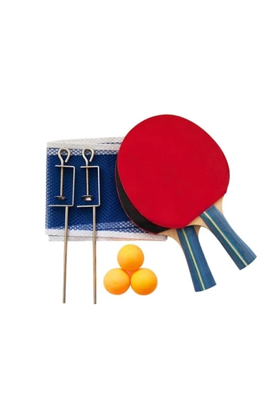 Delta MT-RKT-MTS978 2 Raket 3 Top Ağ-Demir Unisex Masa Tenis Raket Seti ürün görseli 1
