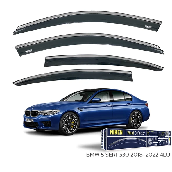 BMW 5 Serisi G30 2018-2022 Arası Kromlu Cam Rüzgarlığı ürün görseli 1