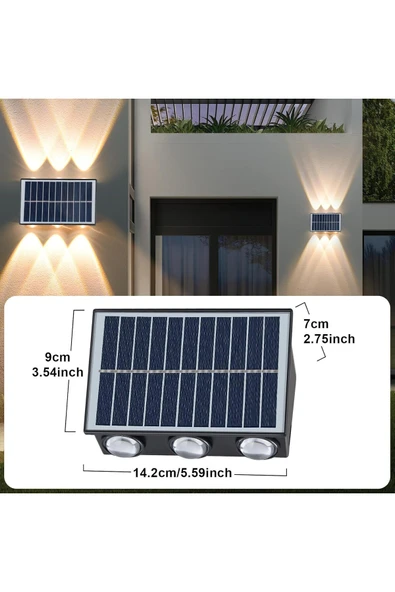 K2 K2 Güneş Enerjili Led AplikSolar Enerjili Bahçe Aydınlatma 30w 3 renk ürün görseli 1