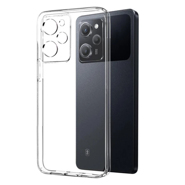 Poco X5 Pro 5G İle Uyumlu Kılıf Şeffaf Kamera Korumalı 3D ürün görseli 1
