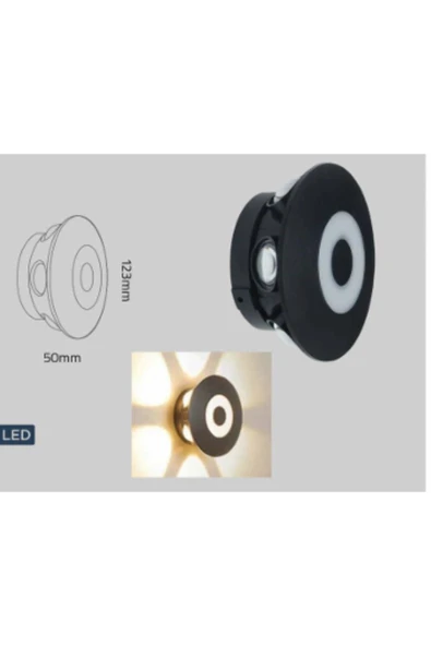 ECONA ECONA ECN-4076 7W Dekoratif LED Aplik-3000K GÜN IŞIĞI ürün görseli 1