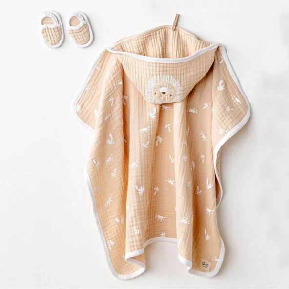 AC24508 Müslin Smil All Day 80x80 Havlu Set Beige ürün görseli 1