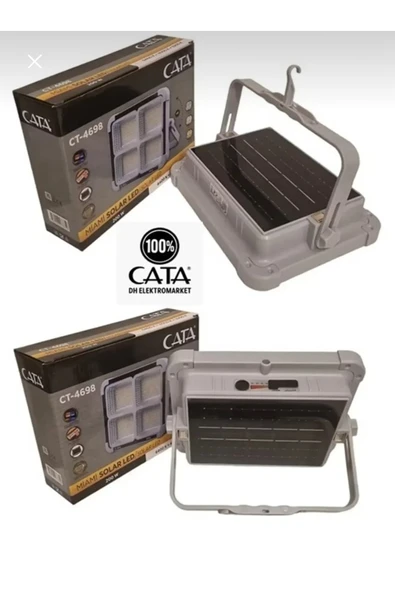 Cata Cata CT-4698 200W PORTATİF SOLAR LED PROJEKTÖR 6400K+4000K+3200K (GRİ) ürün görseli 1
