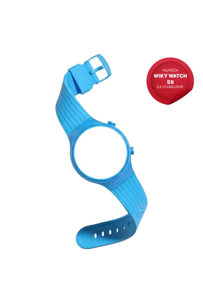 Wiky Watch 5S Uyumlu Kasa Kordon Set Mavi ürün görseli 1