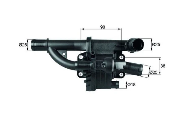 TERMOSTAT PART-TP P308 FOCUS FİESTA 1.4-1.6 ürün görseli 1