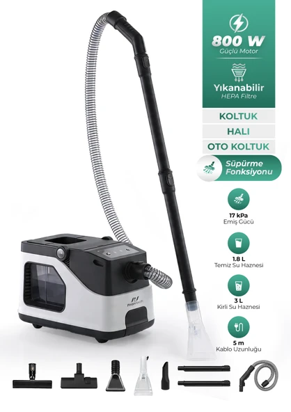 KT-503 Premium Koltuk & Halı Yıkama Makinesi (800W | 17 kPa) ürün görseli 1