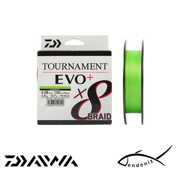 Daiwa Tournament EVO+ 8B 135m Chartreuse İp Misina ürün görseli 1