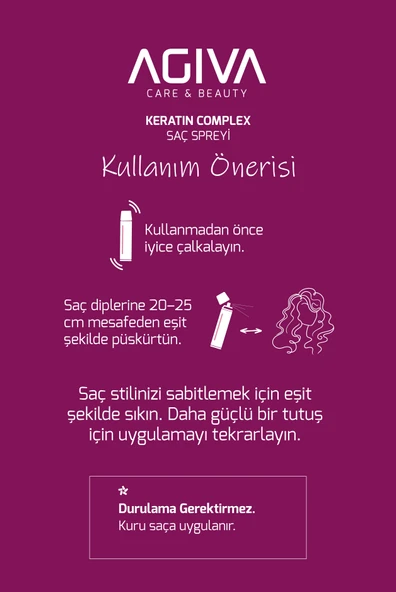 Keratin Complex Saç Spreyi 250 ML - Resim 3