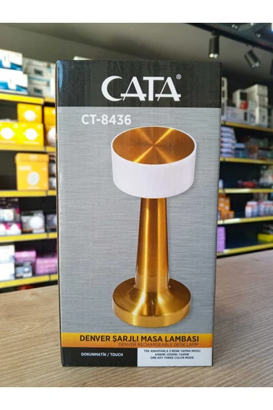 Cata Cata CT-8436 Aydınlatma Denver Şarjlı Masa Lambası DOKUNMATİK ürün görseli 1