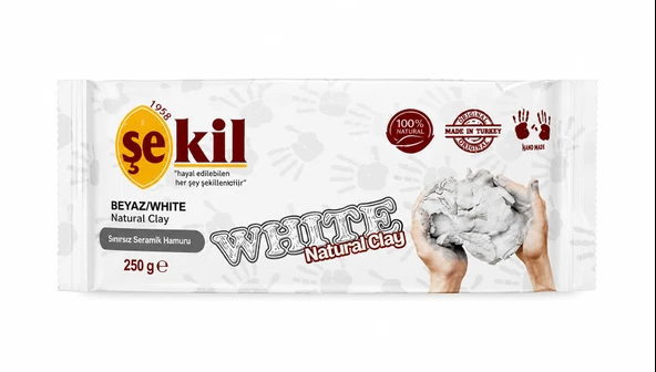 ŞEKİL SERAMİK HAMURU BEYAZ 250 GR ürün görseli 1