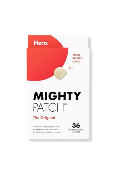 Hero Mighty Patch Orijinal Sivilce Karşıtı Gece Hidrokolloid  Bant 24'lü ürün görseli 1